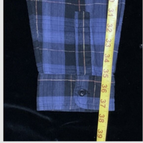 Tommy Jeans Mens XXL Blue Plaid Flannel Button Down Casual Shirt Excellent - Picture 7 of 8